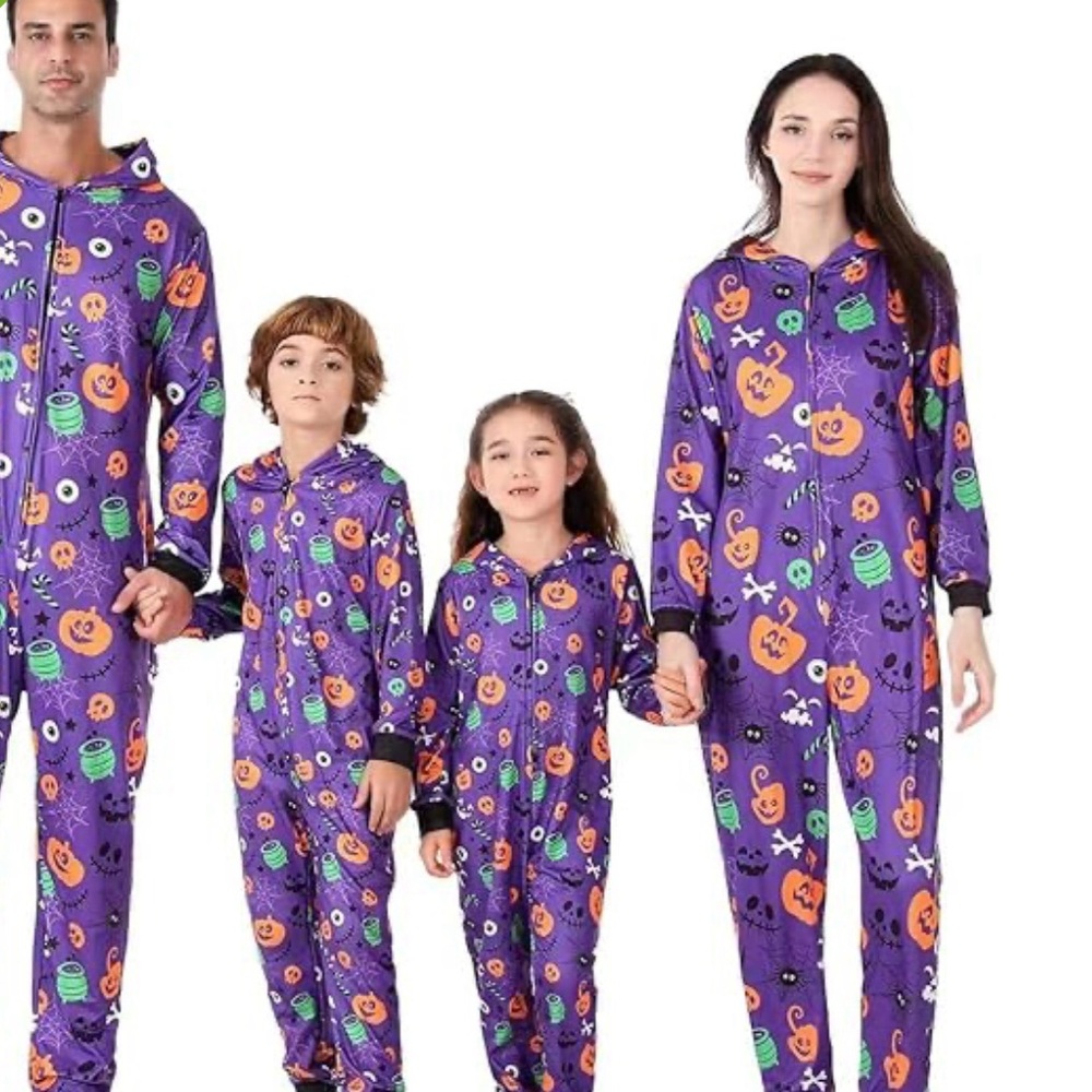 Purple Halloween Adult Pajama